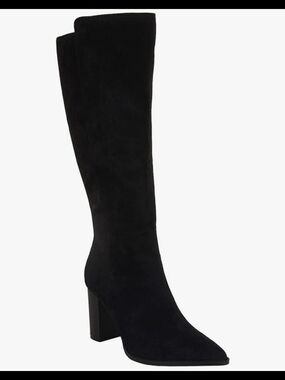 NIB sz 9 Juliet Holy Women's Knee High Boots Stacked Block Heel Pointed Toe Ridi